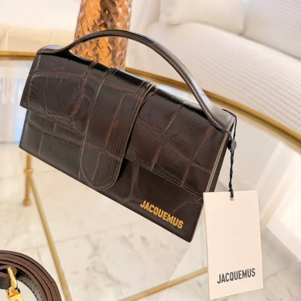 Jacquemus | The Large Bambino Croc Effect Flap Bag