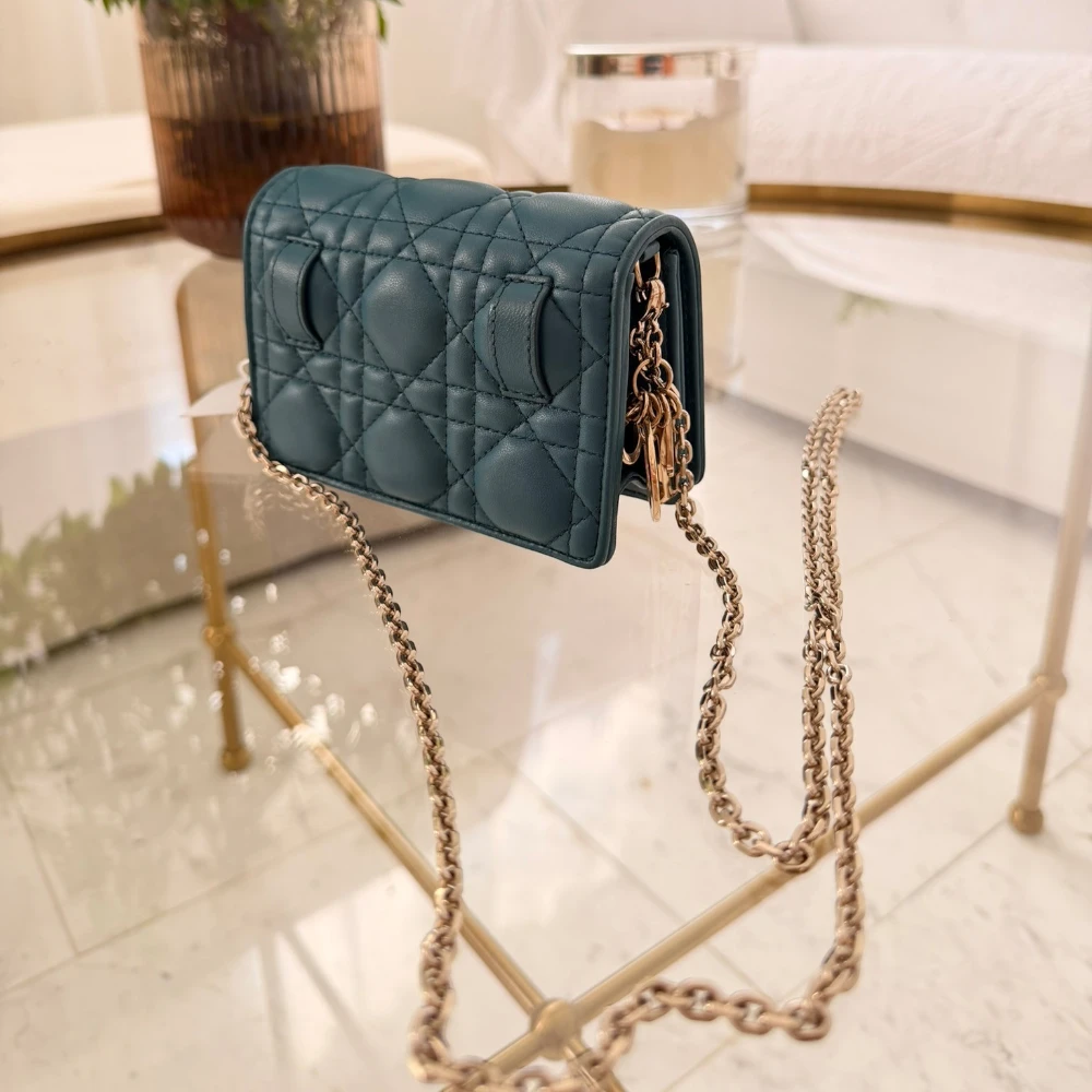 Dior | Lambskin Cannage Waist Pouch on Chain Crossbody Bag