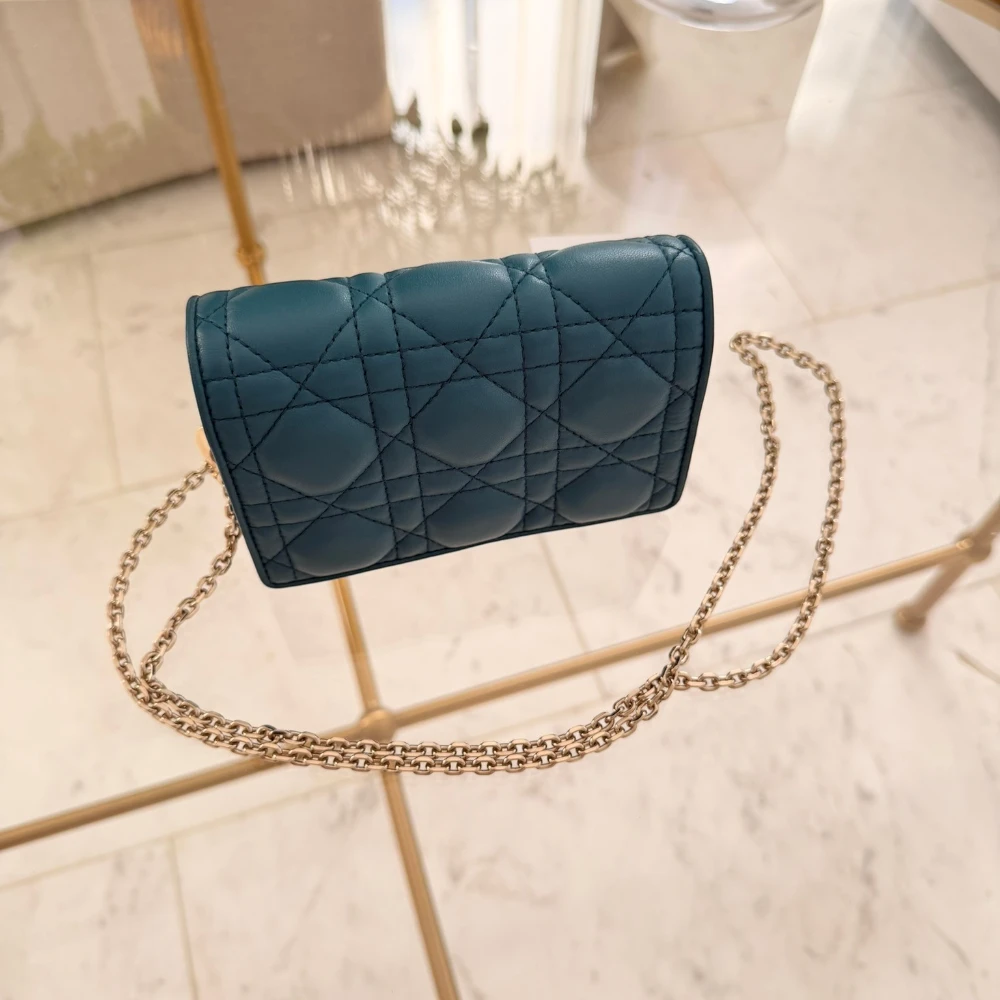 Dior | Lambskin Cannage Waist Pouch on Chain Crossbody Bag