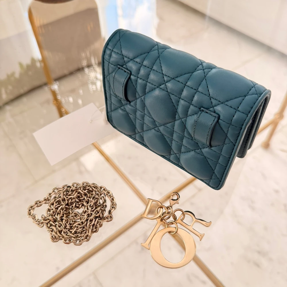 Dior | Lambskin Cannage Waist Pouch on Chain Crossbody Bag