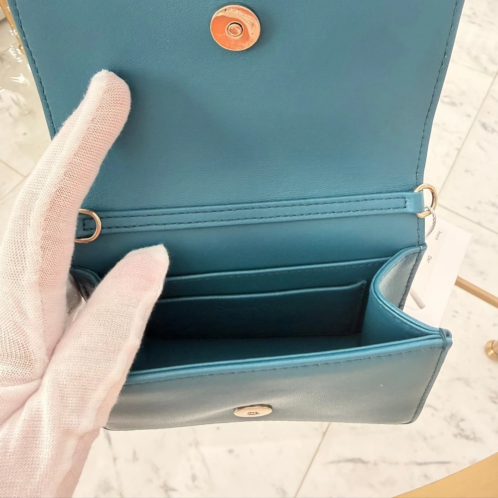 Dior | Lambskin Cannage Waist Pouch on Chain Crossbody Bag