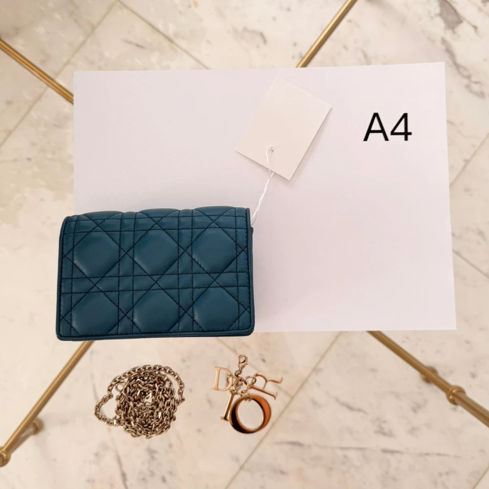 Dior | Lambskin Cannage Waist Pouch on Chain Crossbody Bag