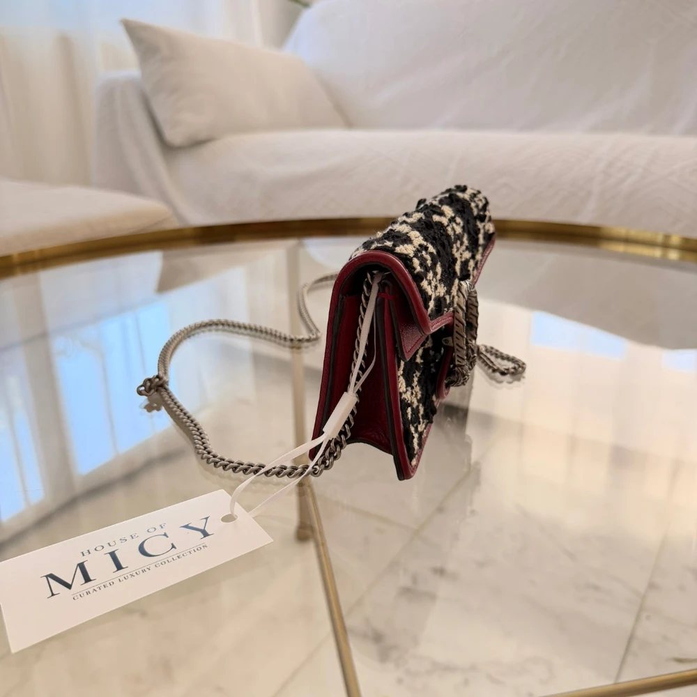 Gucci | Dionysus Super Mini GG Tweed Chain Crossbody Bag