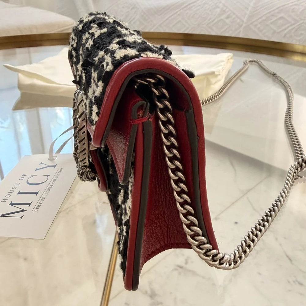 Gucci | Dionysus Super Mini GG Tweed Chain Crossbody Bag