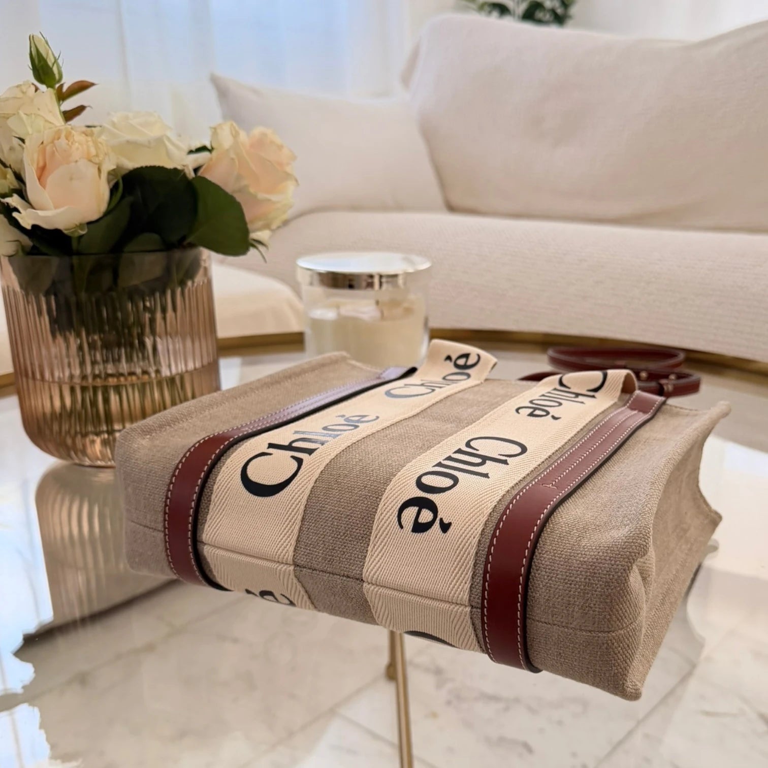 Chloé  | Woody small canvas tote bag