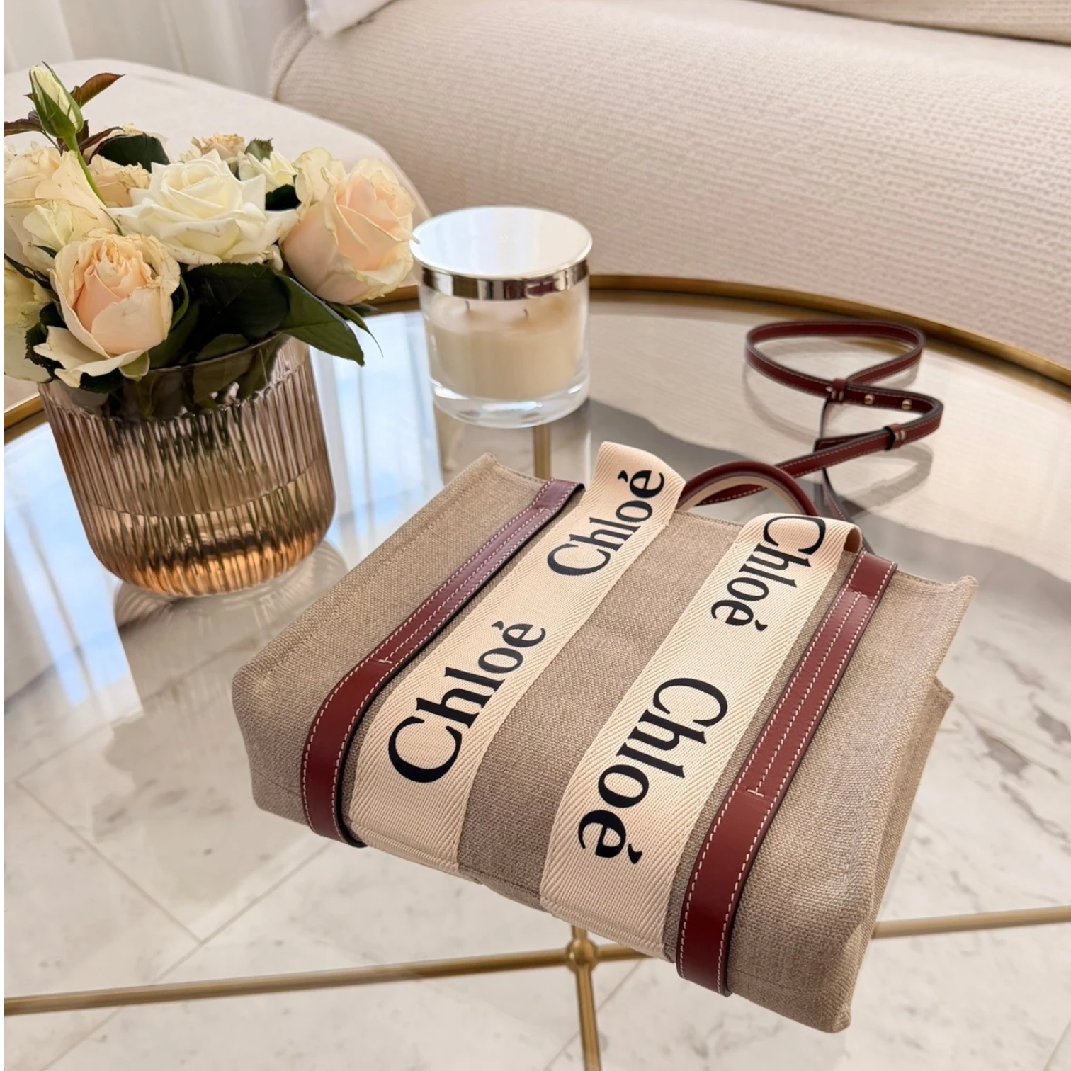 Chloé  | Woody small canvas tote bag