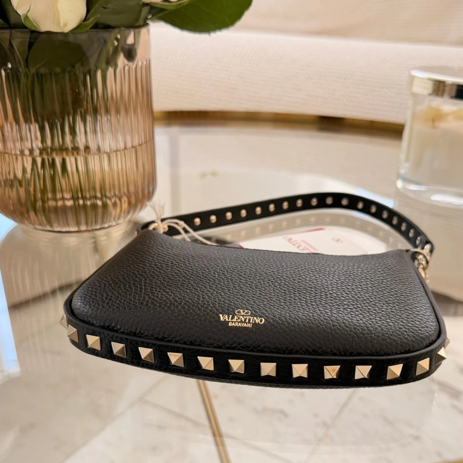 Valentino Garavani  | Mini Rockstud bag in grainy calfskin