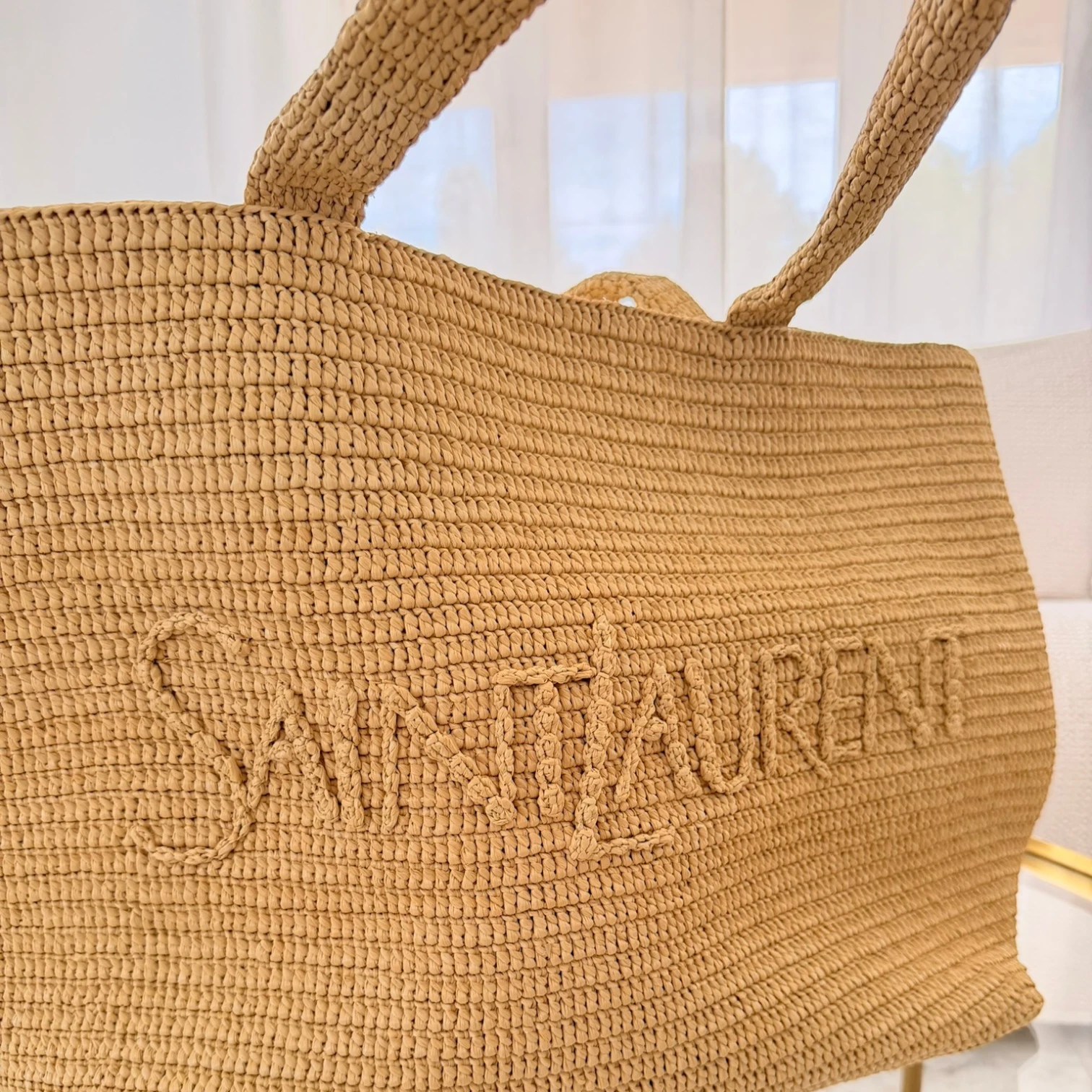 Saint Laurent  | Raffia tote bag