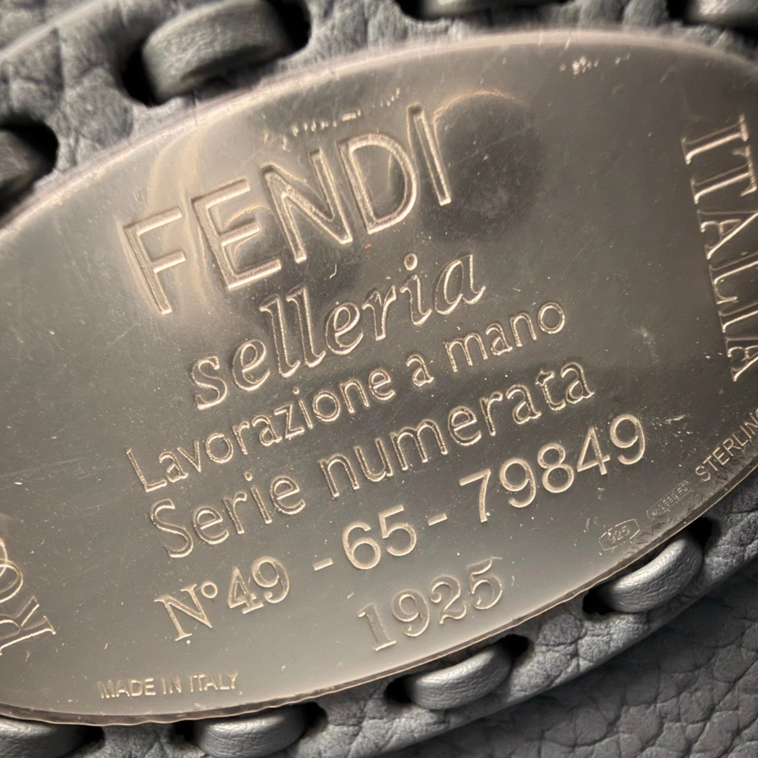 Serial Number of Fendi Mini Peekaboo tote bag, structured leather with double clasp available in Cyprus at HOUSE of MICY