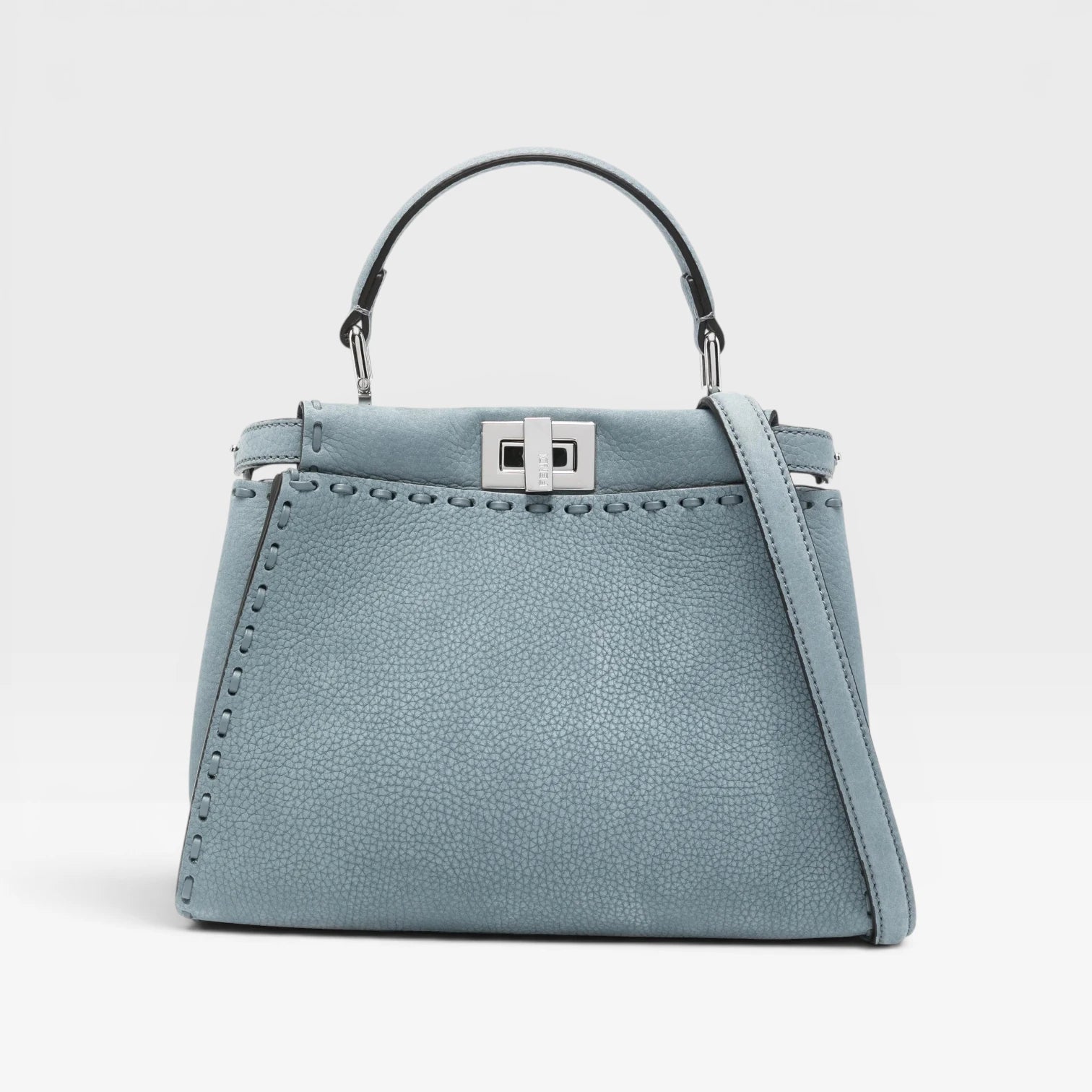 Fendi Mini Peekaboo tote bag, structured leather with double clasp available in Cyprus at HOUSE of MICY