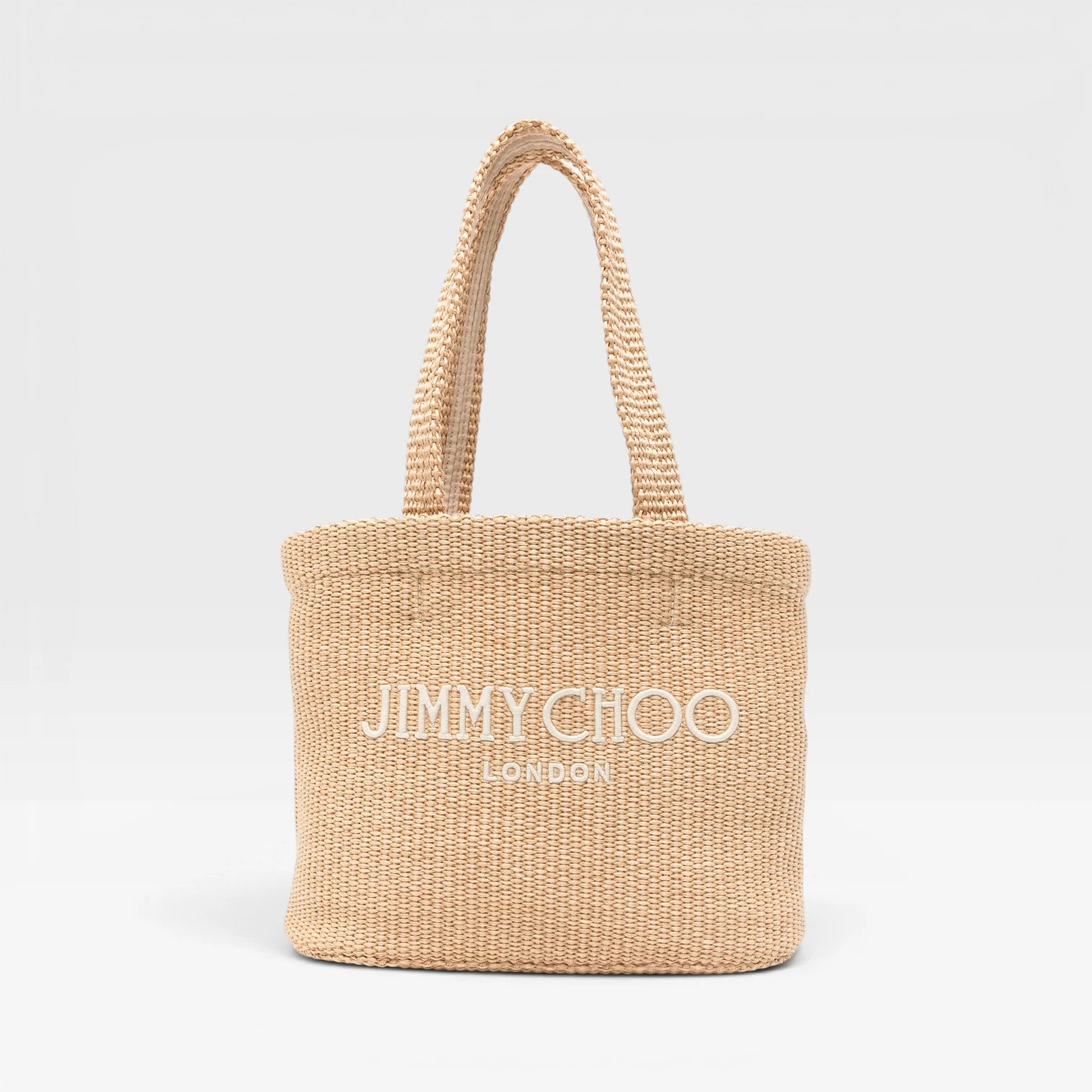 Jimmy Choo  | Logo raffia beach bag