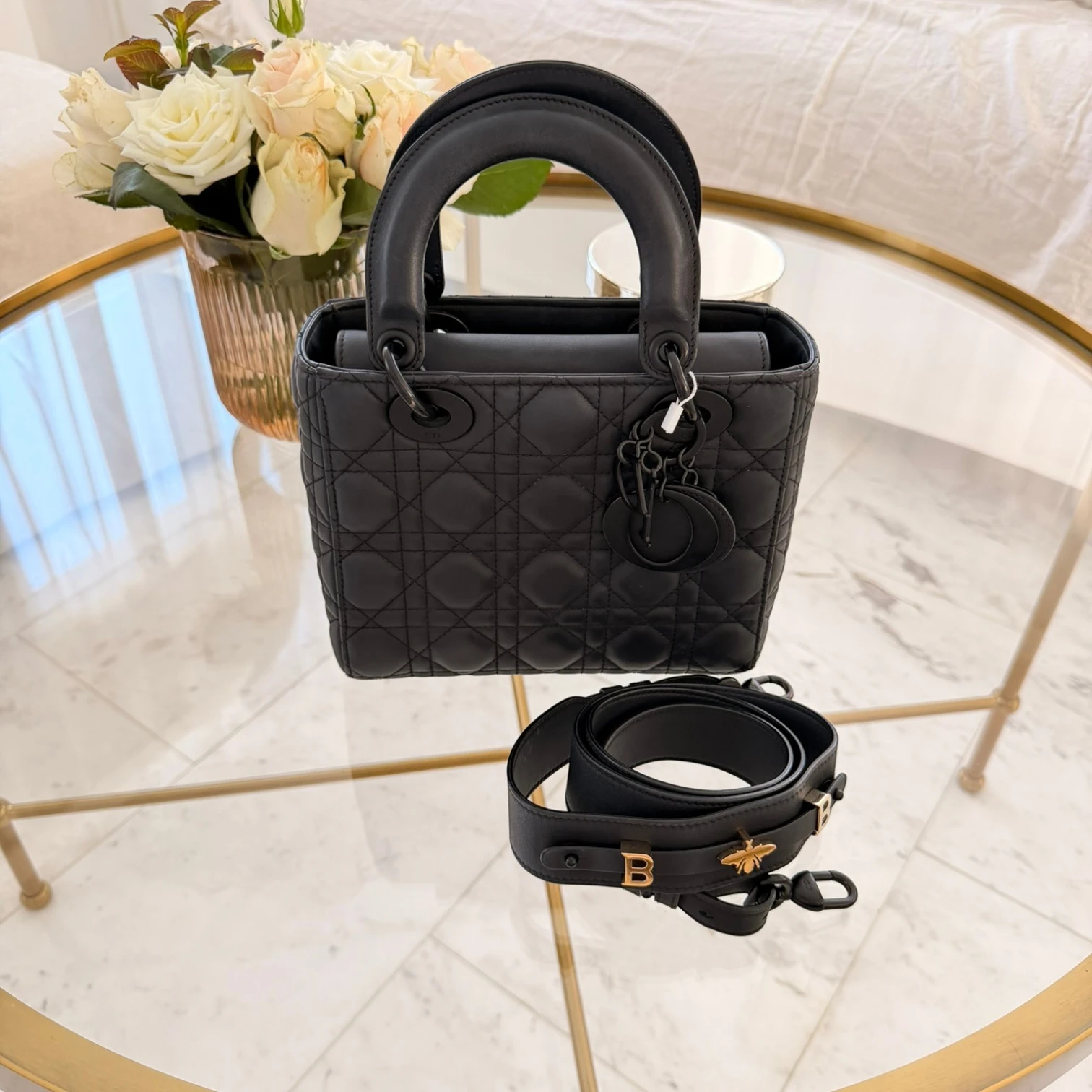 Dior  | Small Ultra Matte Calfskin Cannage My ABCDior Lady Dior satchel