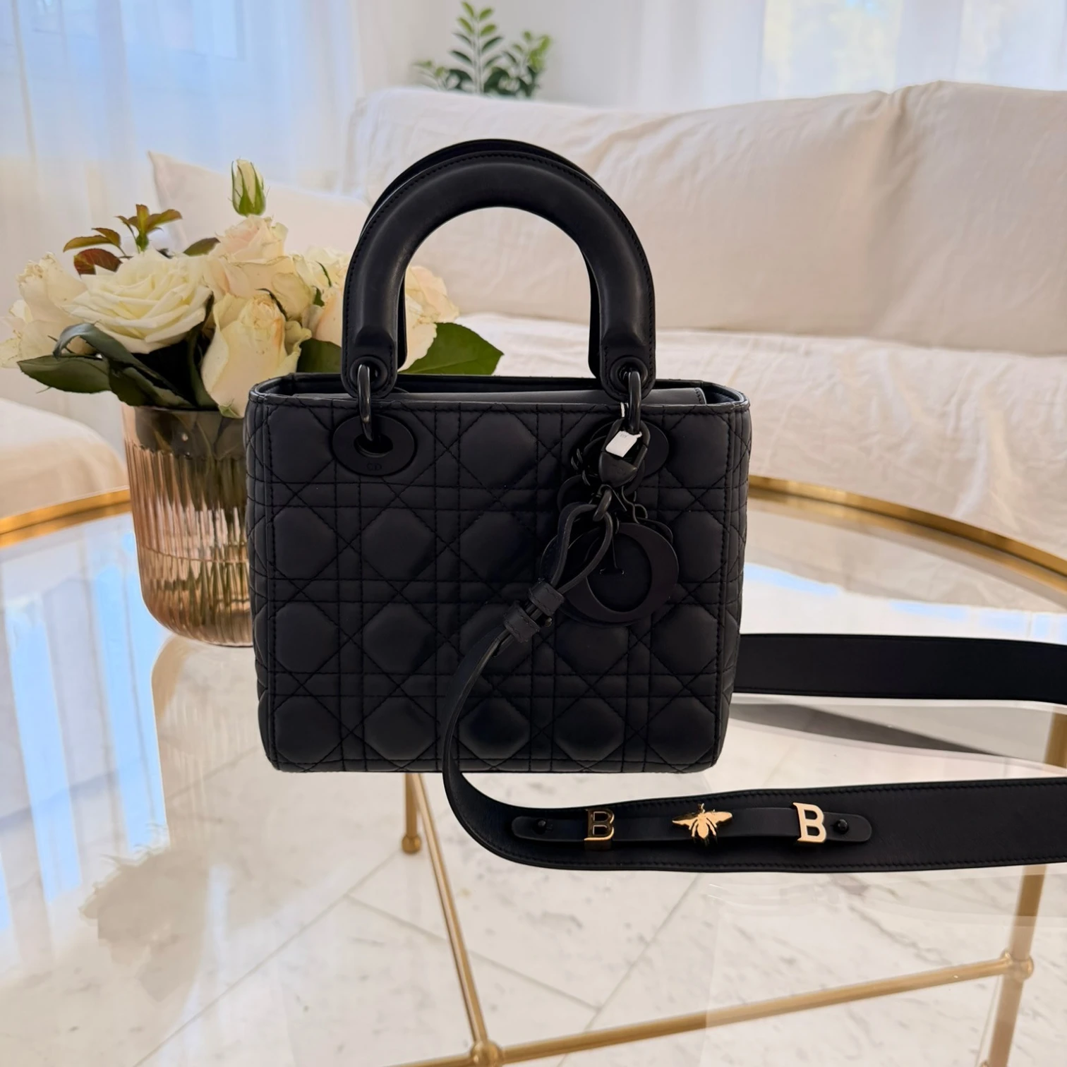 Dior  | Small Ultra Matte Calfskin Cannage My ABCDior Lady Dior satchel