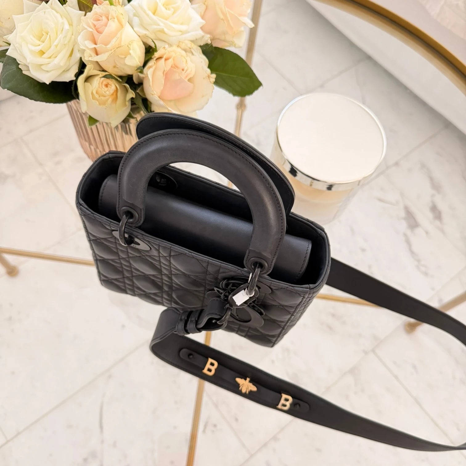 Dior  | Small Ultra Matte Calfskin Cannage My ABCDior Lady Dior satchel