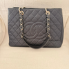 Chanel Caviar Grand Shopping Tote bag, blue caviar leather, with  chain handles, silver hardware available in Cyprus at HOUSE of MICY
