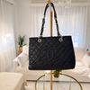 Chanel Caviar Grand Shopping Tote bag, blue caviar leather, with chain handles, silver hardware available in Cyprus at HOUSE of MICY