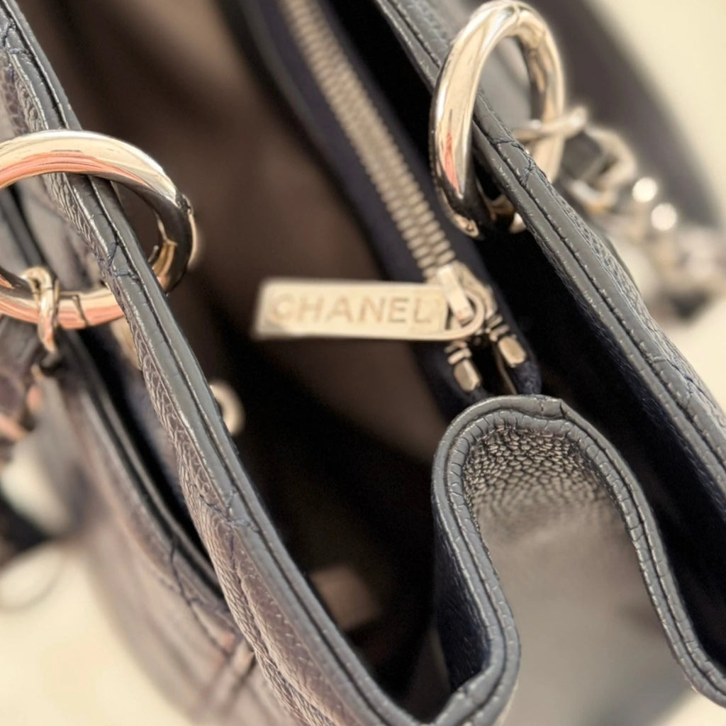 Close-up of a Chanel handbag with visible branding available in Cyprus at HOUSE of MICY