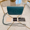 Chanel CC Caviar Wallet On Chain WOC crossbody bag, turquoise caviar leather with authenticity card  available in Cyprus 