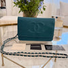 Chanel CC Caviar Wallet On Chain WOC crossbody bag, turquoise caviar leather with an authenticity certificate available in Cyprus 