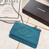Chanel CC Caviar Wallet On Chain crossbody bag, turquoise caviar leather available in Cyprus 
