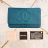 Chanel CC Caviar Wallet On Chain WOC crossbody bag, turquoise caviar leather with authenticity card  available in Cyprus 