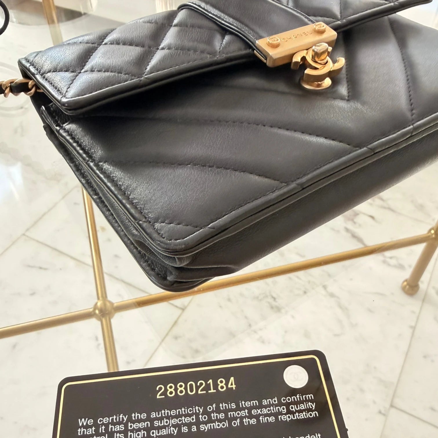 Chanel | Quilt Calfskin Golden Class Wallet On Chain crossbody bag