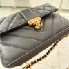 Chanel CC turn-lock closure on quilted leather available in Cyprus
