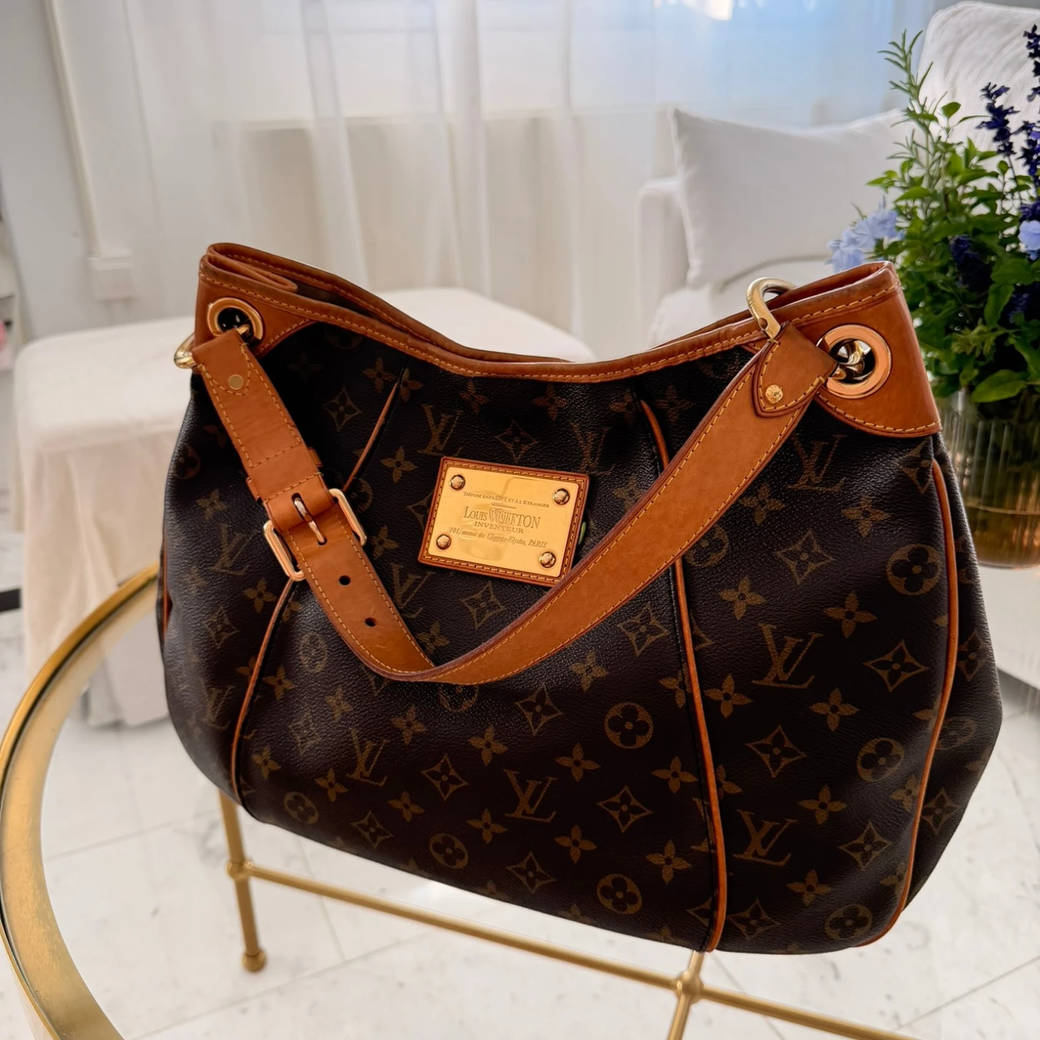 Angle look: Louis Vuitton Galliera PM Monogram tote bag available in Cyprus