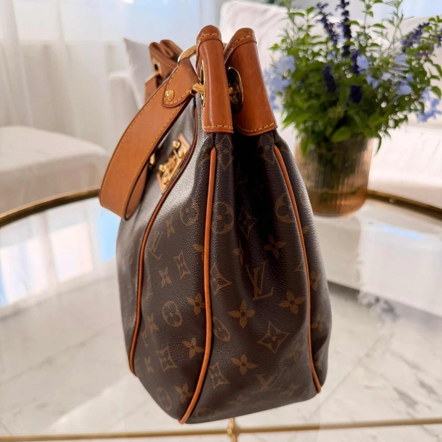 Side shot: Louis Vuitton Galliera PM Monogram tote bag available in Cyprus