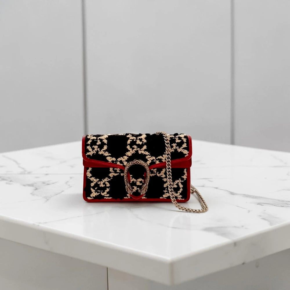 Gucci | Dionysus Super Mini GG Tweed Chain Crossbody Bag