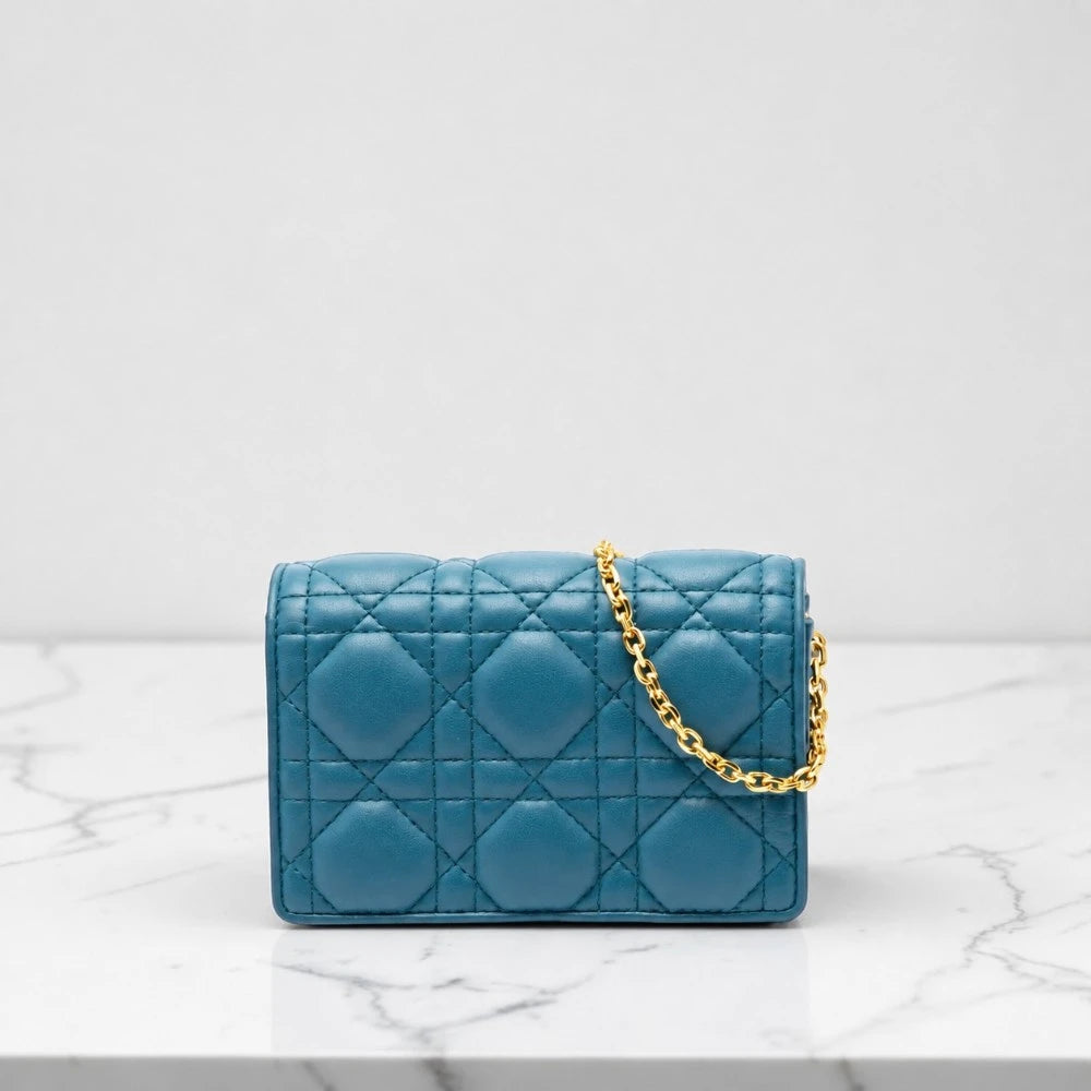 Dior | Lambskin Cannage Waist Pouch on Chain Crossbody Bag