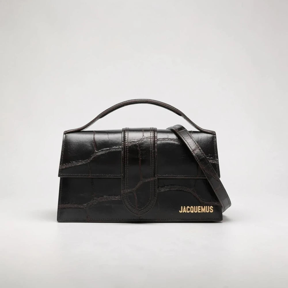Jacquemus | The Large Bambino Croc Effect Flap Bag