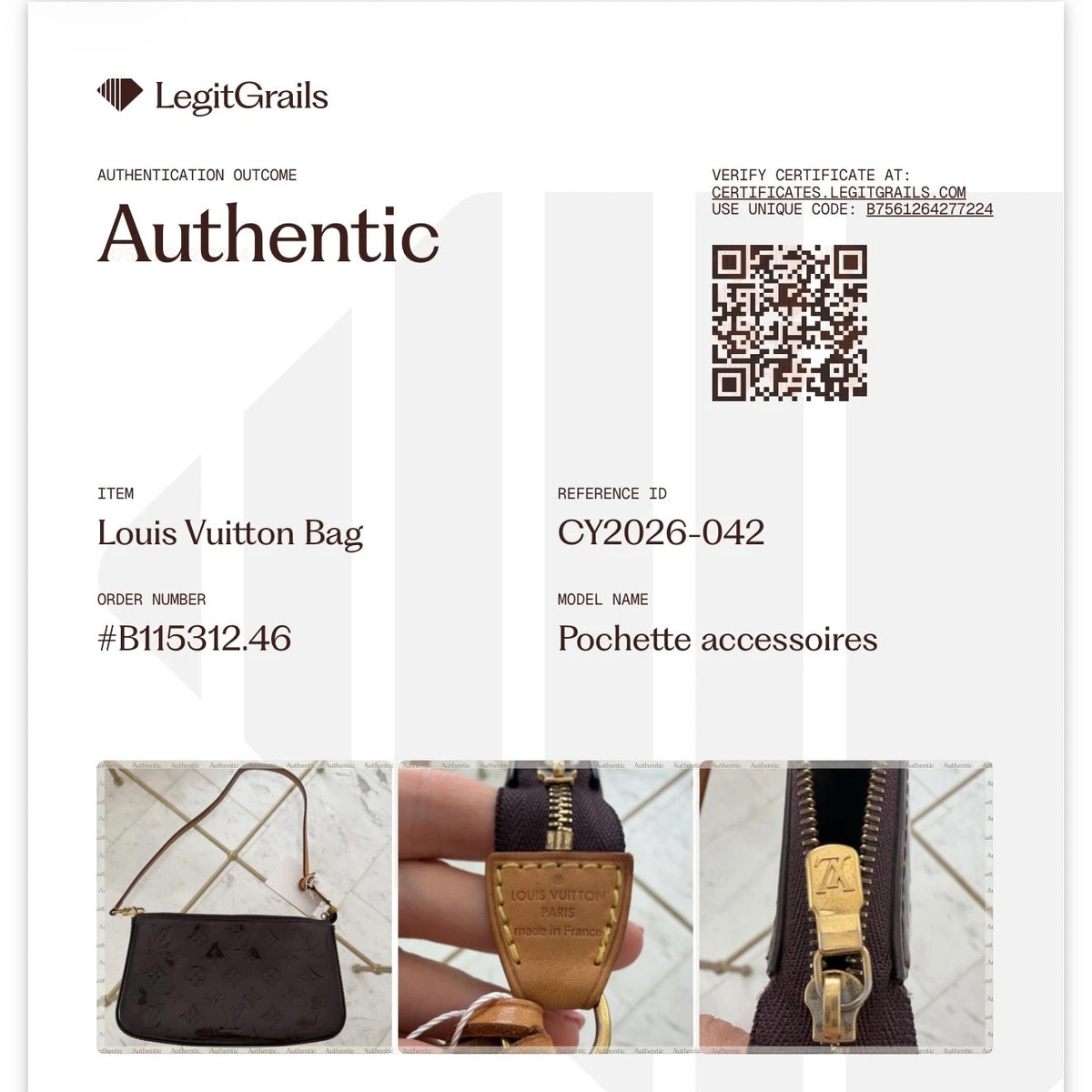 Louis Vuitton | 2013 Monogram Vernis Pochette Accessories shoulder bag