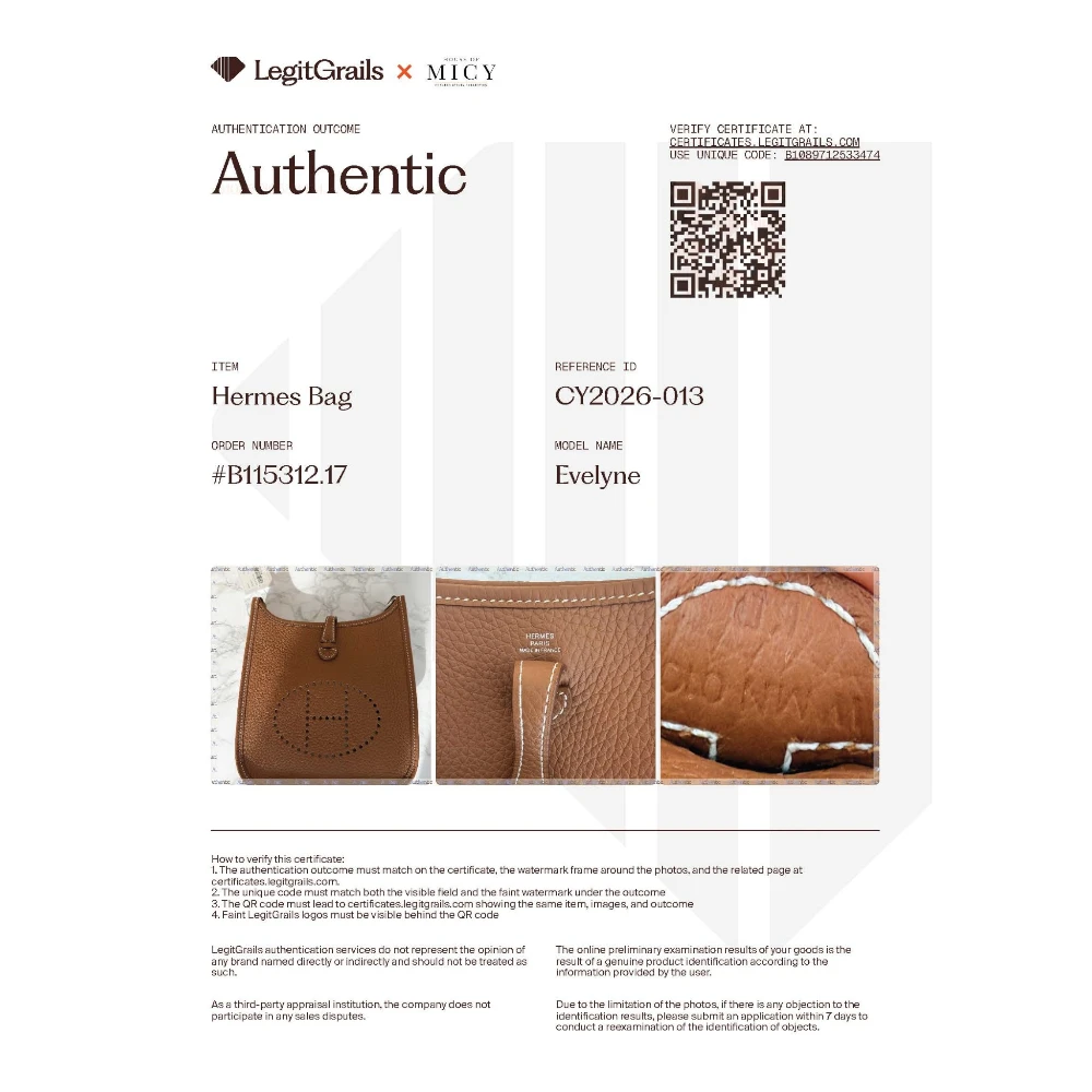 Hermès  | 2024 Clemence Evelyne 16 TPM crossbody bag