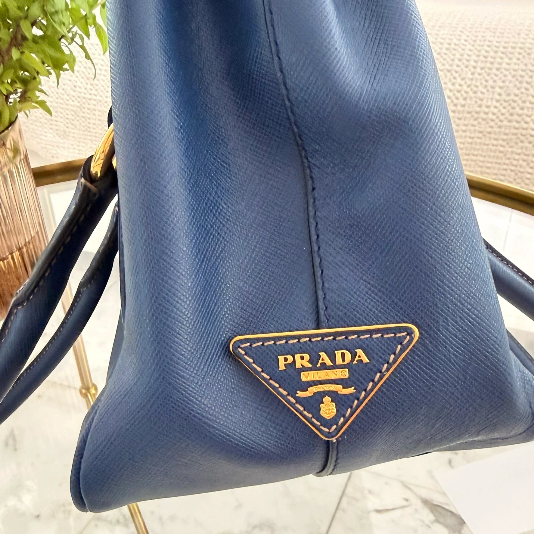 Prada | Saffiano Lux Pattina satchel Baltico